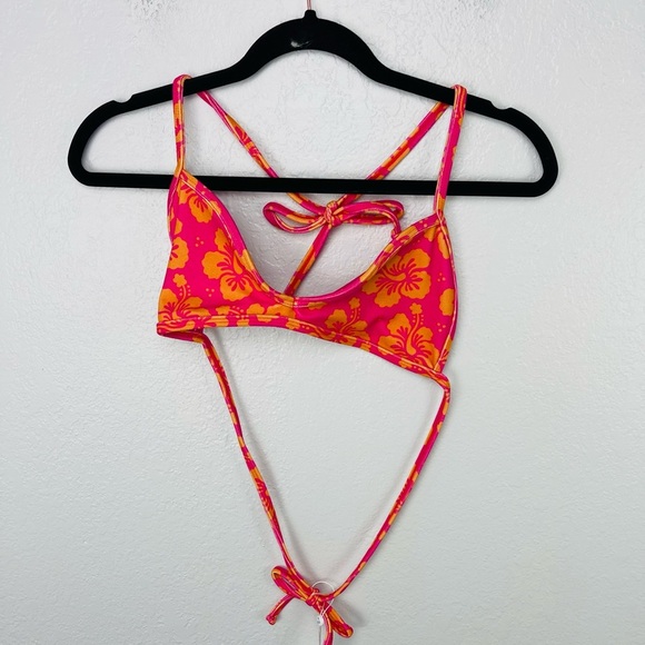 FRANKIES Boardwalk Terry Top - Honey Hibiscus Bikini Top - Picture 3 of 8